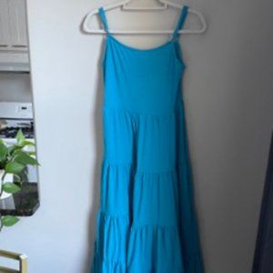 Blue Tiered Dress